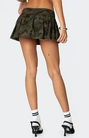 Edikted Camo Pleated Mini Skort
