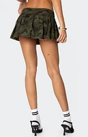 Edikted Camo Pleated Mini Skort