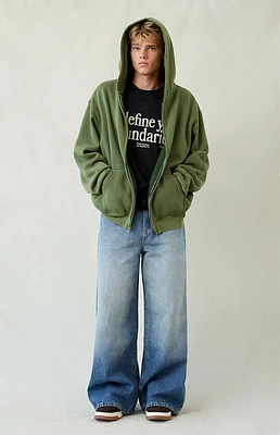 Pacsun Ryder Ultra Baggy Jeans Medium Blue