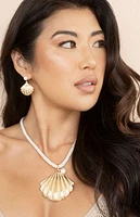 Ettika Scallop Shell Pendant Necklace