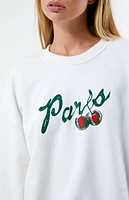 Golden Hour Paris Cherries Crew Neck Sweatshirt