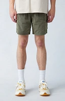 PacSun Olive Nylon Cargo Shorts