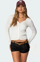 Edikted Odelia Cable Knit Cardigan