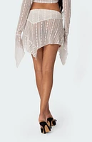Anastasia Sheer Lace Ruffle Mini Skirt