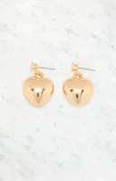 LA Hearts Puffy Heart Drop Earrings