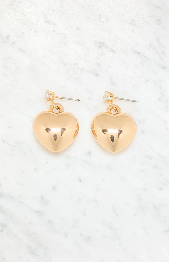 LA Hearts Puffy Heart Drop Earrings