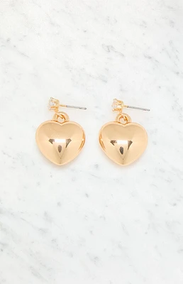 LA Hearts Puffy Heart Drop Earrings