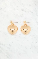 LA Hearts Puffy Heart Drop Earrings