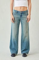Pacsun Zoe Low Rise Girlfriend Jeans Medium Blue Tint