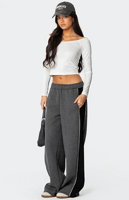 Edikted Contrast Panel Sweatpants