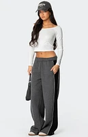 Edikted Contrast Panel Sweatpants