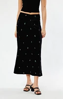 WEWOREWHAT Ruched Midi Skirt