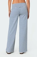 Edikted Lilah Striped Fold Over Pants