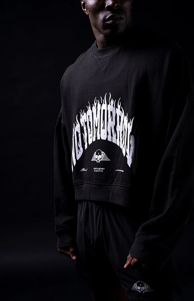 Civil x No Tomorrow Odin Oversized Cropped Crew Neck Sweatshirt