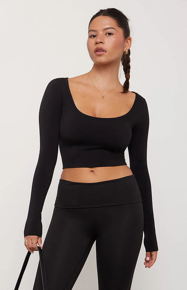 PAC 1980 Active Christy Long Sleeve Crop Top