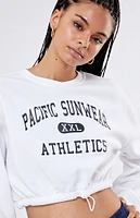 PacSun Pacific Sunwear Athletics Drawcord Cropped Sweatshirt