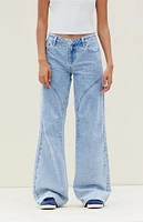 PacSun Light Indigo Seamed Low Rise Baggy Jeans