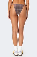 Edikted Wilhelmina Plaid String Bikini Bottom