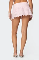 Edikted Emory Eyelet Mini Skort