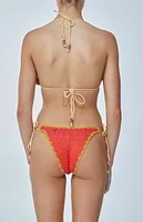 It's Now Cool Crochet Tie Side Bikini Bottom