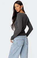 Edikted Adrienne Lace Trim Top
