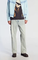 Pacsun Light Indigo Cargo Carpenter Baggy Jeans