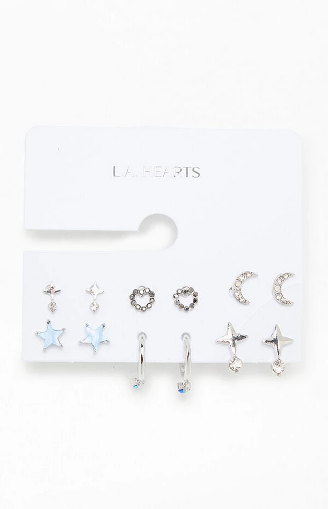 LA Hearts 6 Pack Star Earrings