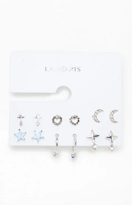 LA Hearts 6 Pack Star Earrings