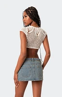 Rocco Tie Front Crochet Top