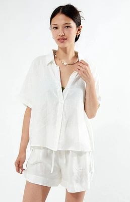 Little Lies Bronte Button Down Linen Shirt