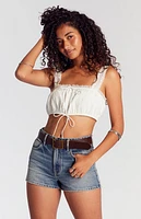 Pacsun Medium Indigo Zip Fly High Waisted Denim Festival Shorts