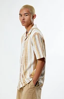 PacSun Tan Striped Camp Shirt