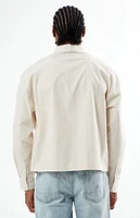 Pacsun Tan Drew Striped Long Sleeve Button Down Shirt