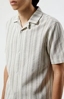 Weave Stripe Camp Shirt