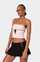 Edikted Elsie Knitted Tie Tube Top