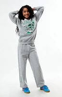 PacSun Kids Pickleball Champions Heather Grey Baggy Sweatpants