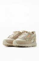 Women's Beige Classic Leather & Suede Sneakers