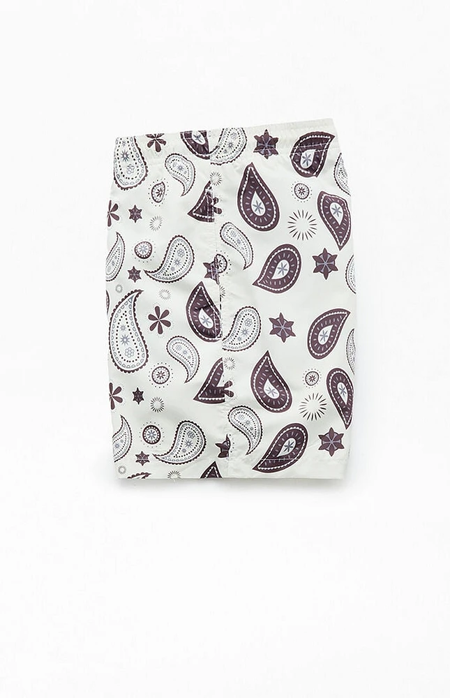 PacSun Paisley 5" Swim Trunks