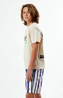 PacSun Kids Roosevelt Striped 4.5" Swim Trunks