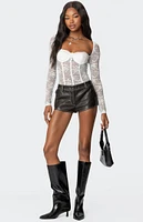 Edikted Ally Sheer Lace Cupped Bodysuit