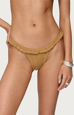 Edikted Gilda Faux Suede Bikini Bottoms