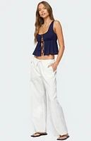 Edikted Alesia Tie Front Tank Top