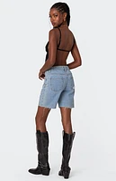 Edikted Rylee Tie Front Open Back Top