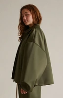 Fear of God Essentials Women's Military Satin Bomber Jacket