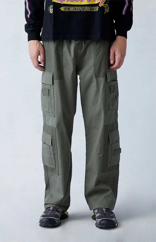 PacSun Olive Canvas Baggy Cargo Pants