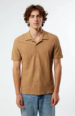 Pacsun Pointelle Textured Woven Camp Shirt