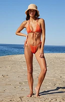 Pacsun Orange Katelyn Tie Side Bikini Bottom
