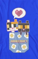 Kids Minecraft Two Block Kitten T-Shirt