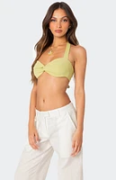 Edikted Twisty Textured Bra Top