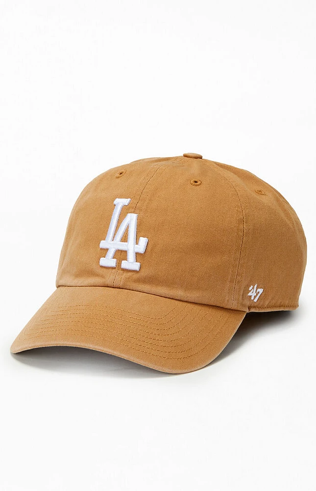 Khaki LA Dodgers Strapback Dad Hat